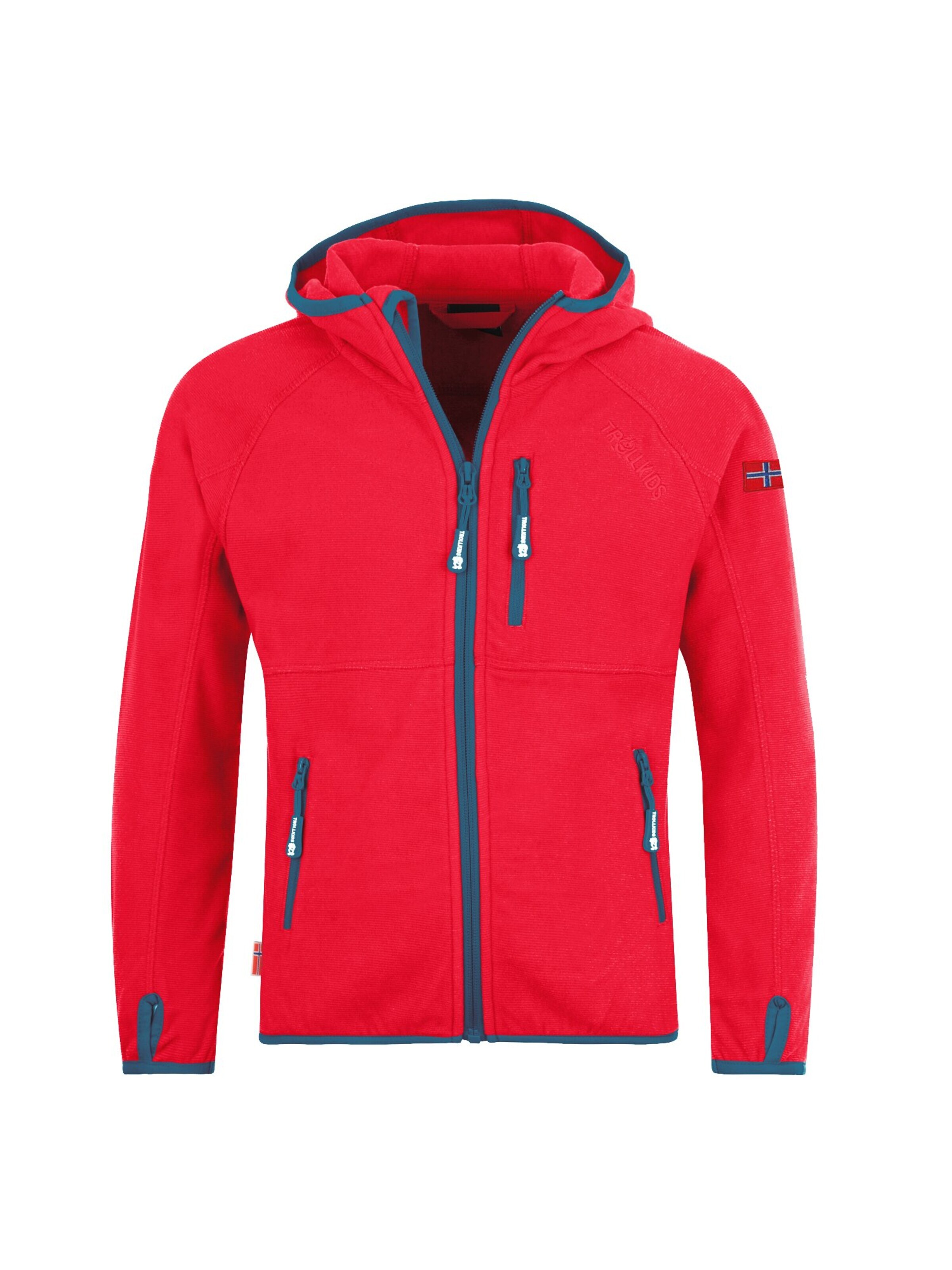 TROLLKIDS Fleece Jacket in Red: front