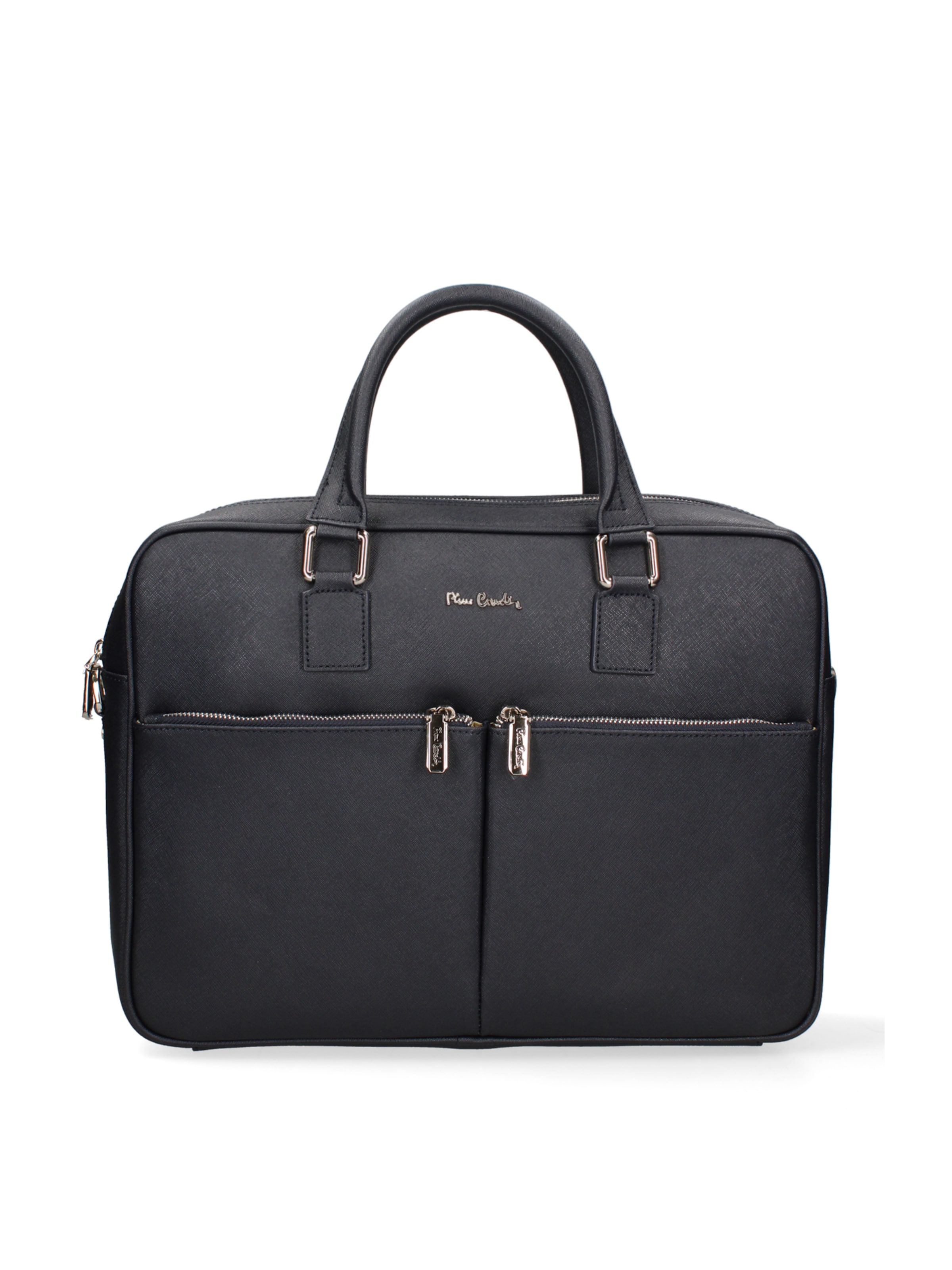 Valigetta ventiquattrore 'Borsa da Lavoro Pierre Cardin Vera Pelle con Zip' di PIERRE CARDIN in blu: frontale