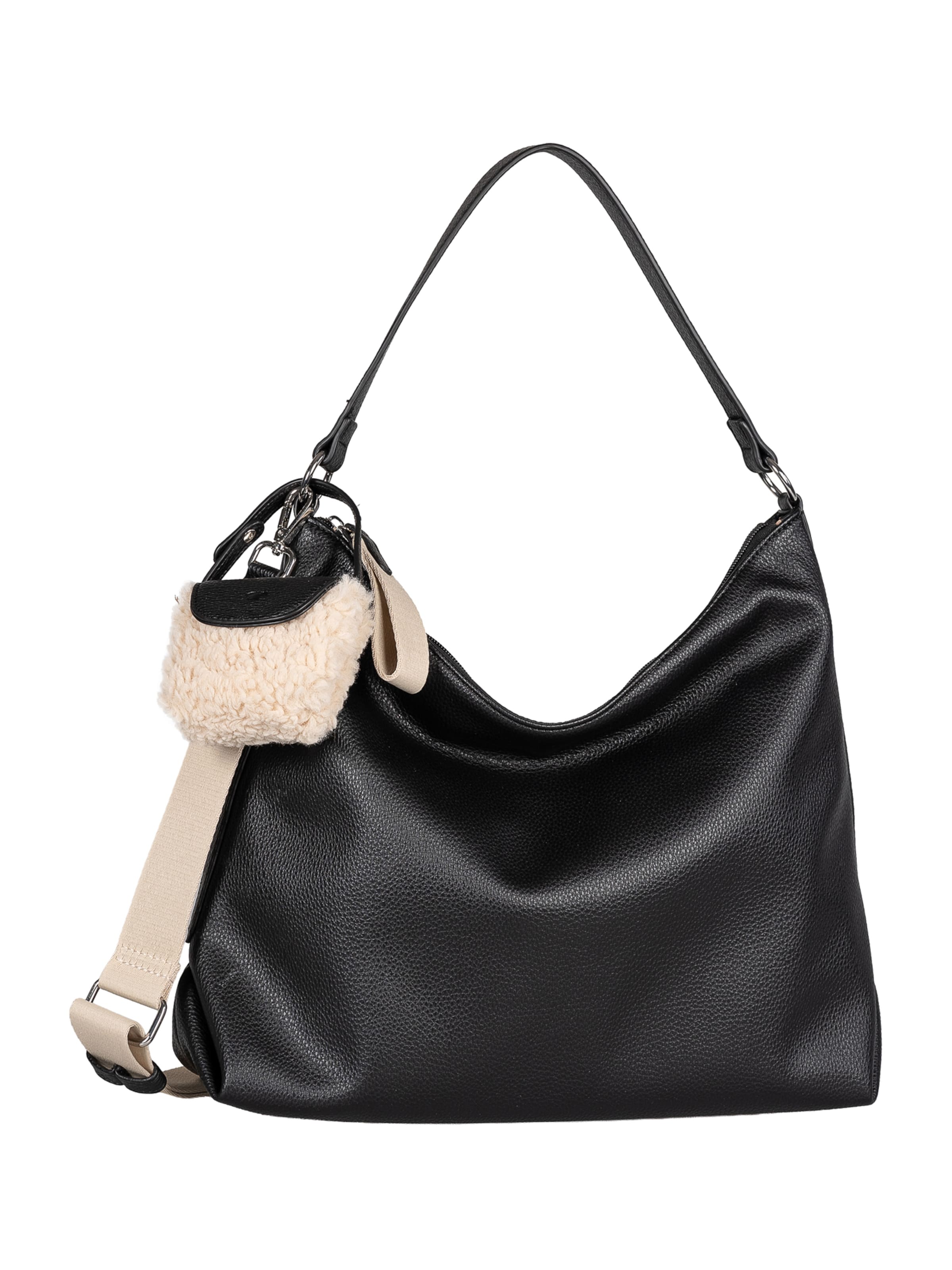 TOM TAILOR - Bolso de hombro 'Fania' en negro: frente