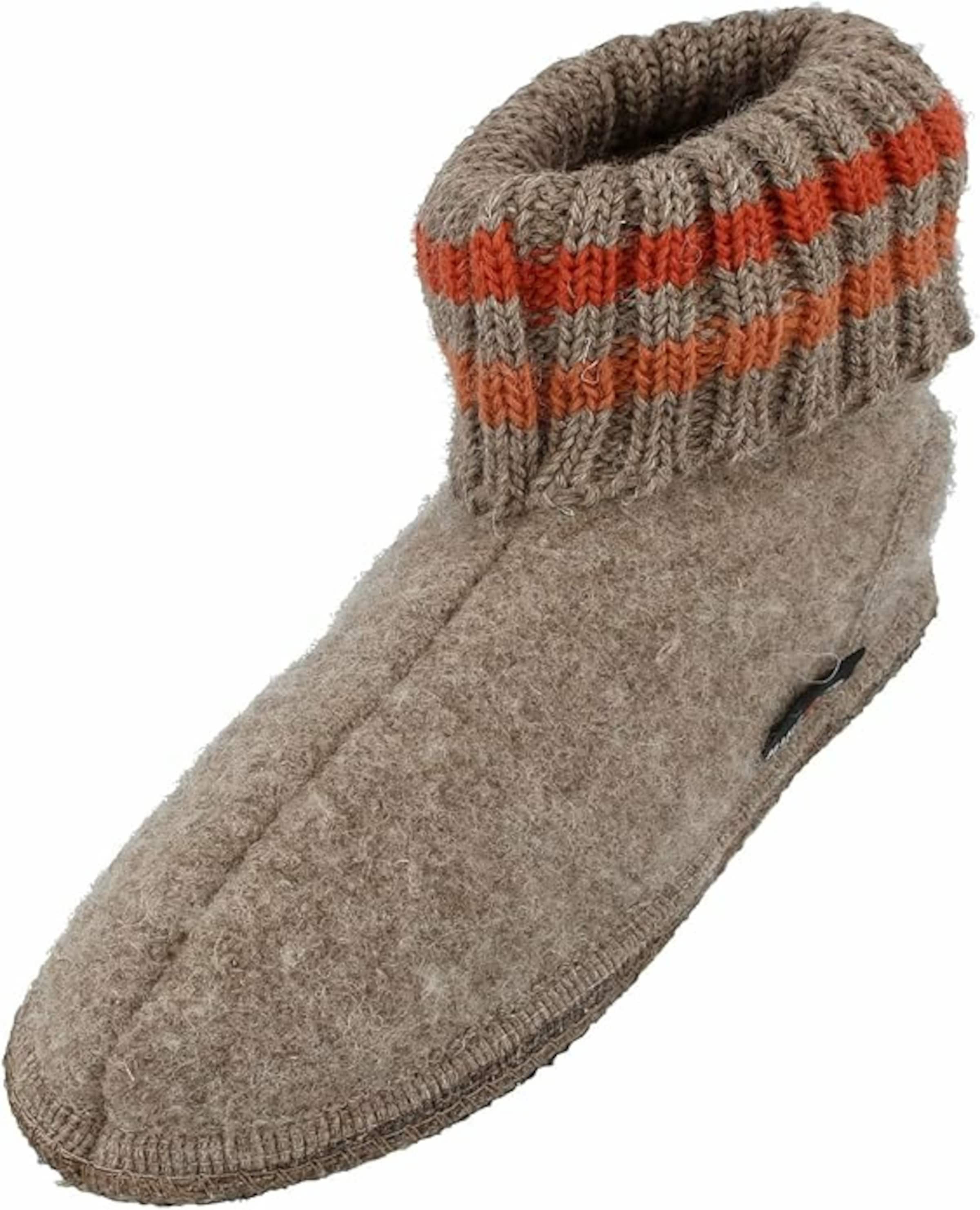 HAFLINGER Huisschoen in Beige: voorkant