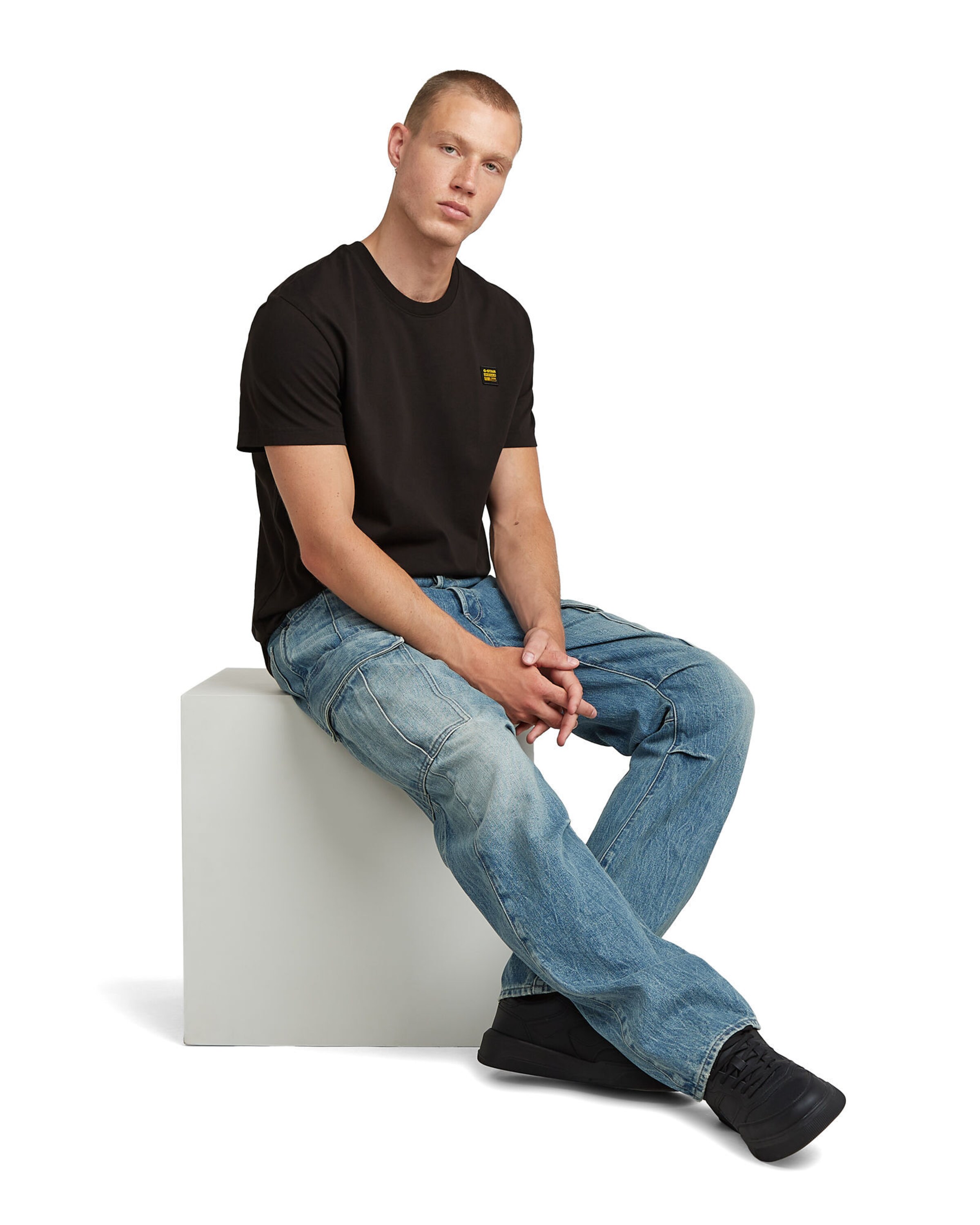 G-STAR Regular Cargojeans 'Contor' in Blauw