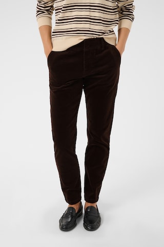 Coupe slim Pantalon Part Two en marron