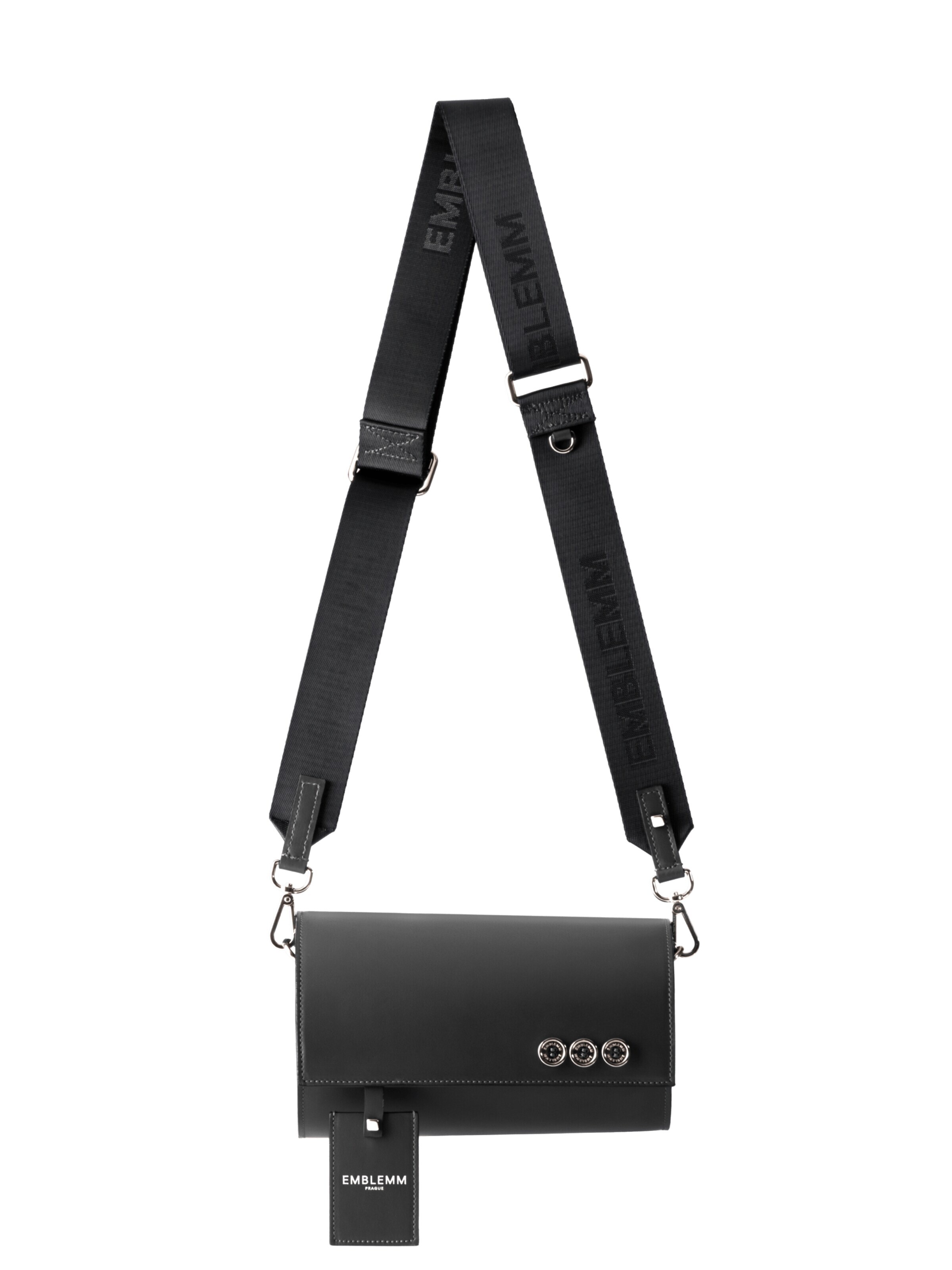 EMBLEMM Umhängetasche 'Up My Sleeve Bag'‌‌‌‌‌‌‌ in Schwarz: Vorderseite