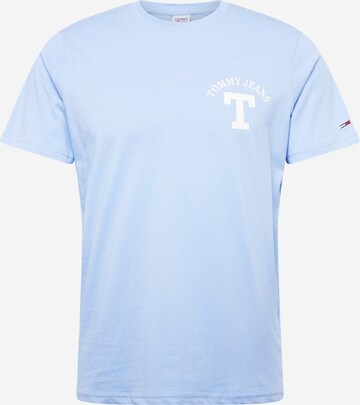 Tommy Jeans - Camisa 'Letterman' em azul: frente
