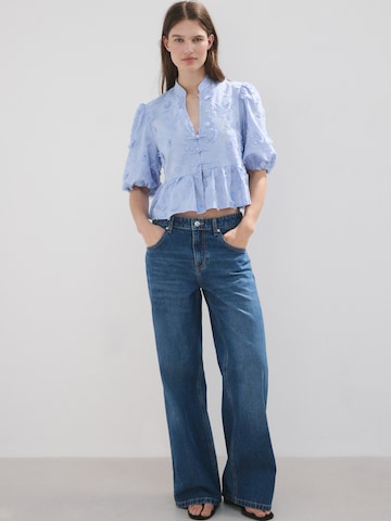 MANGO Blouse 'CAPUCHIN' in Blue: front