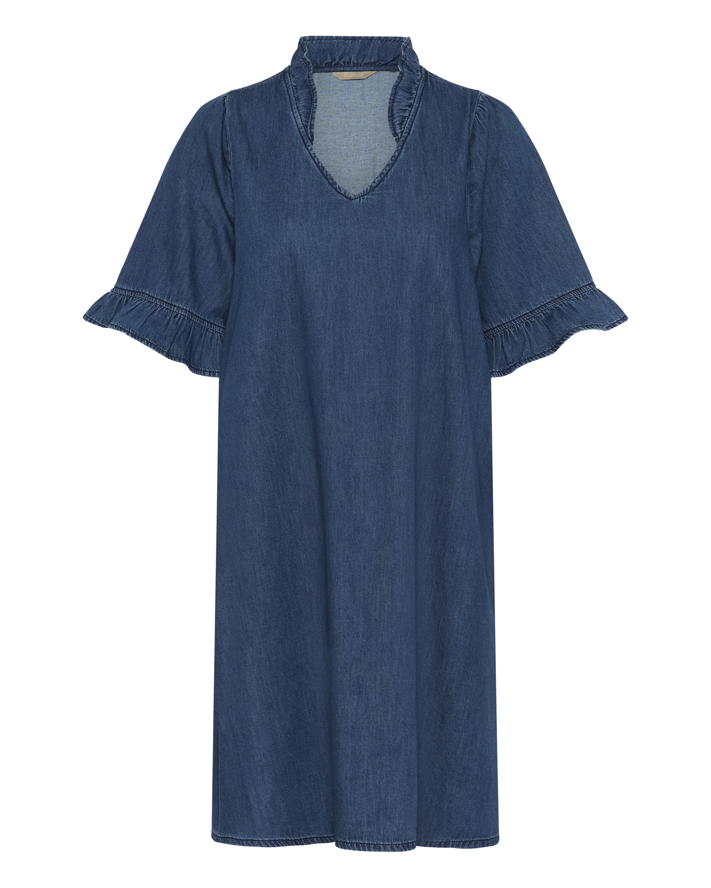 CULTURE Jurk 'CUlava' in Blauw: voorkant