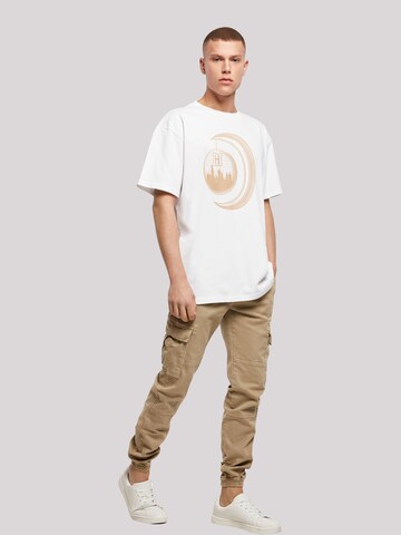 F4NT4STIC T-Shirt 'Harry Potter Hogwarts Moon' in Weiß