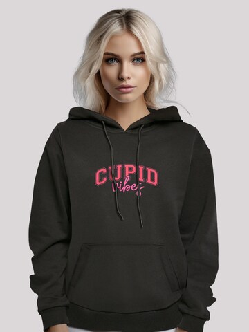 F4NT4STIC Sweatshirt 'Cupid Vibes Valentinstag Amor' in Schwarz: Vorderseite