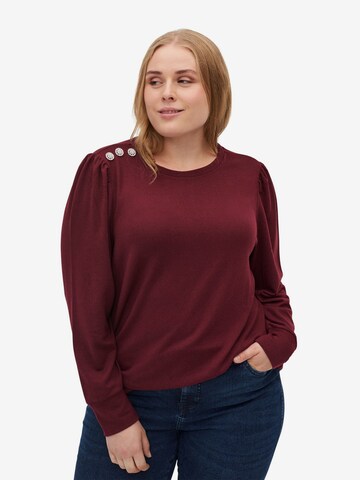 Zizzi Pullover 'VLUCCA' in Rot: predná strana