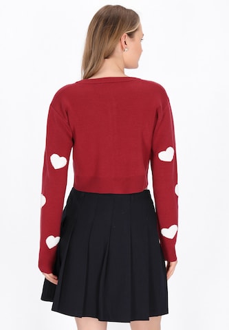 MYMO Knit cardigan in Red