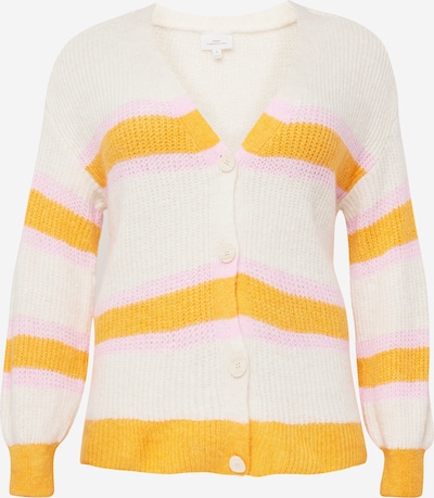 ONLY Carmakoma Cardigan 'ETHEL' en écru / orange / rose clair, Vue avec produit