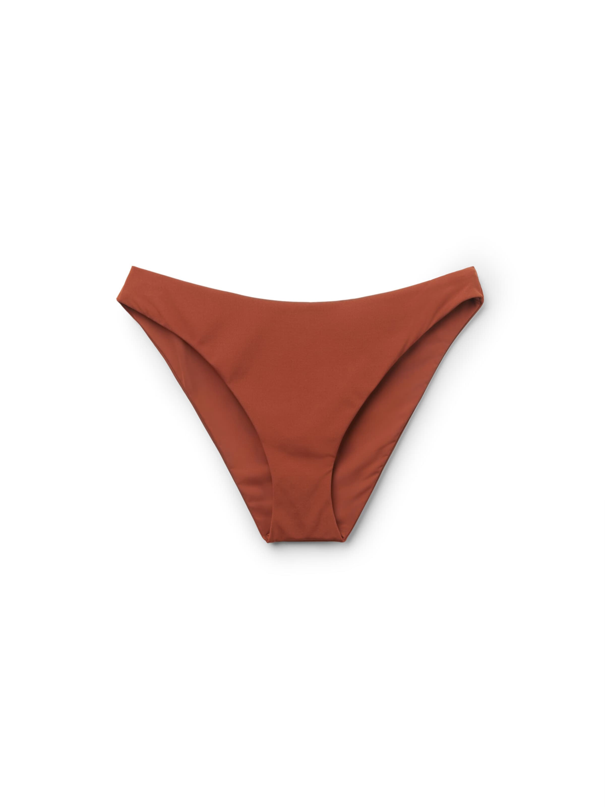 CALZEDONIA Bikini Bottoms 'Shiny Satin' in Brown: front