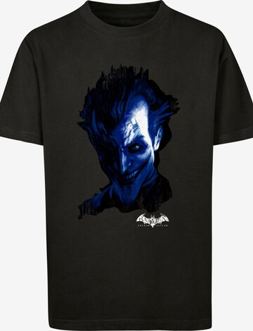 F4NT4STIC Shirt 'DC Comics Batman Arkham Asylum Joker Face Distress' in Black: front