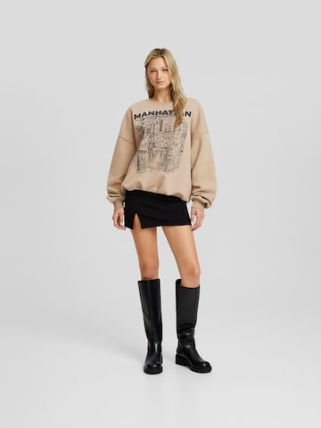 Bershka Sweatshirt in Beige