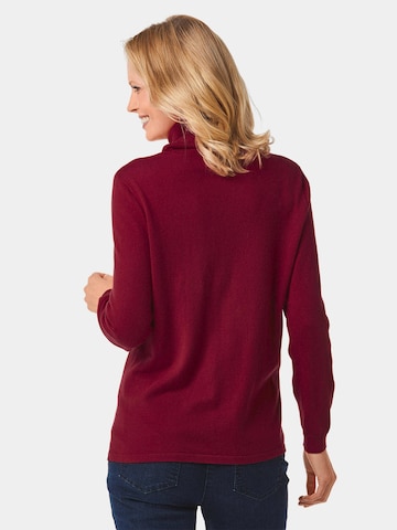 Goldner Pullover in Rot