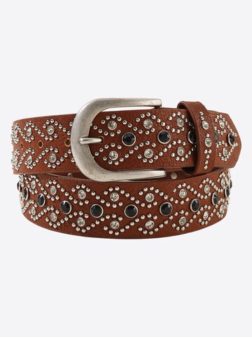 Magicshe Belt 'Nietengürtel im Punk-Stil' in Brown: front