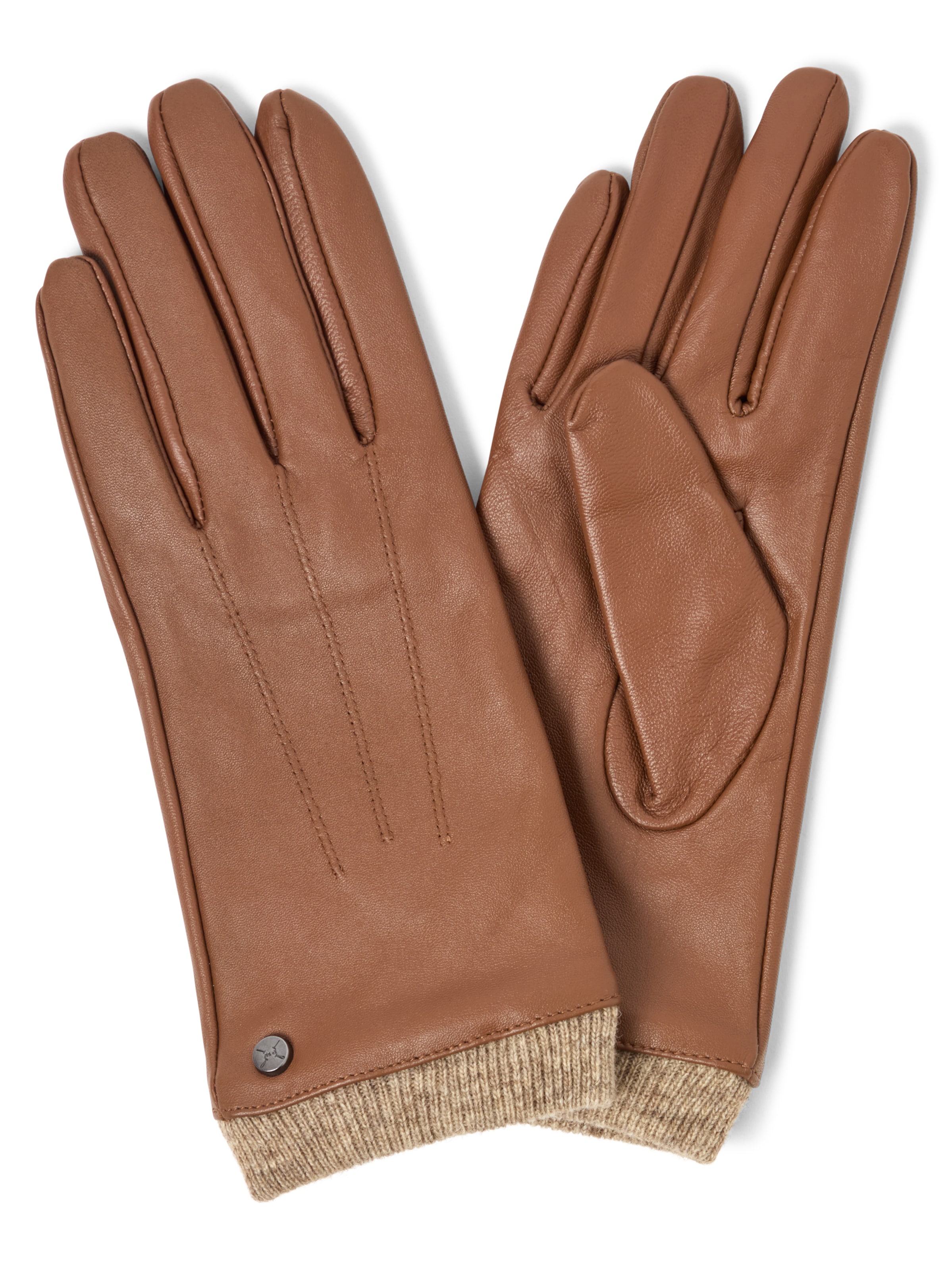 Pearlwood Full Finger Gloves 'Daisy' in Brown: front