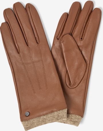 Pearlwood Full Finger Gloves 'Daisy' in Brown: front