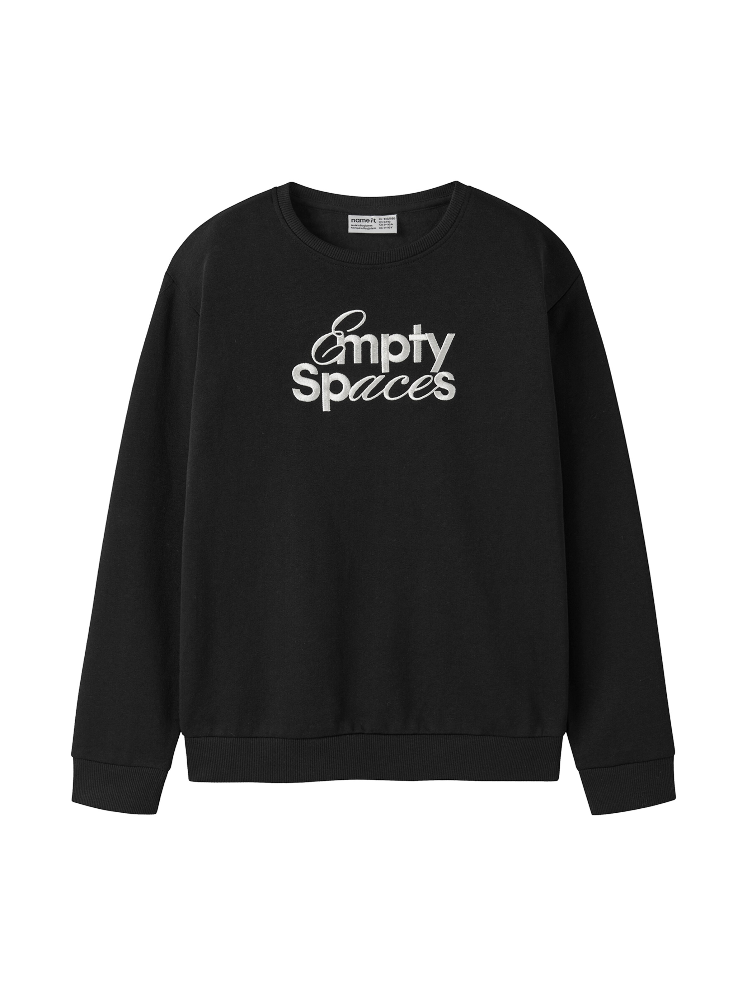 NAME ITSweater majica 'NKMNILAN' - crna boja: prednji dio