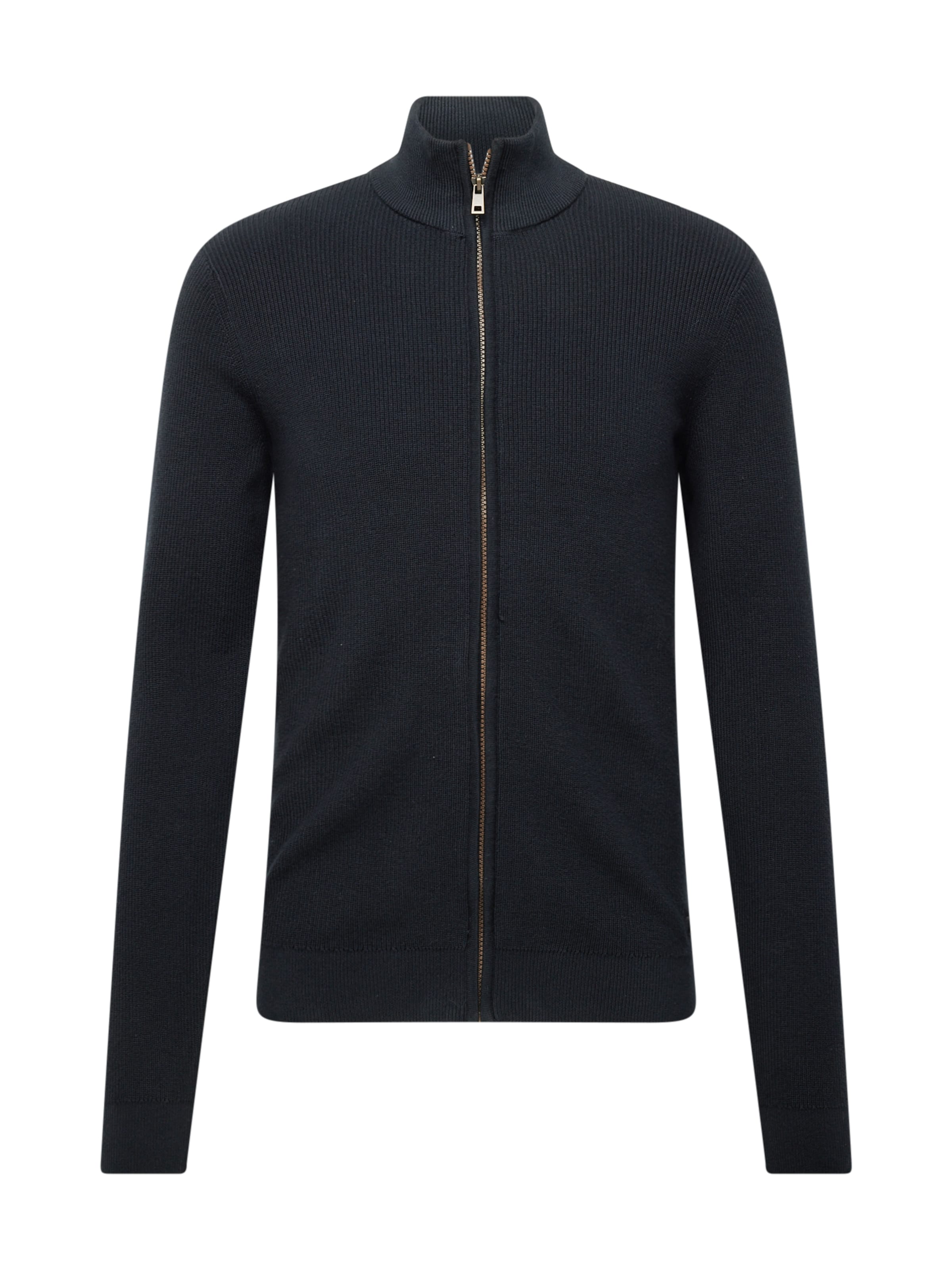 BLEND Πλεκτή ζακέτα 'Codford' σε μαύρο: μπροστά