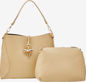 Usha - Bolso de hombro en beige: frente