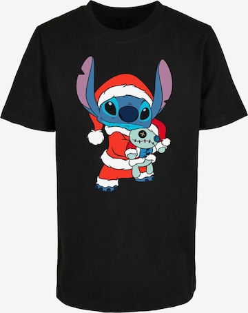 ABSOLUTE CULT Shirt 'Lilo And Stitch - Christmas' in Zwart: voorkant