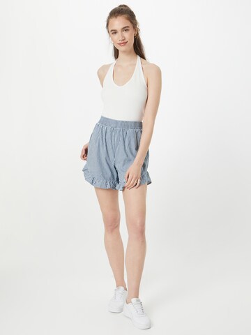 PIECES Loosefit Shorts 'VIBE' in Blau