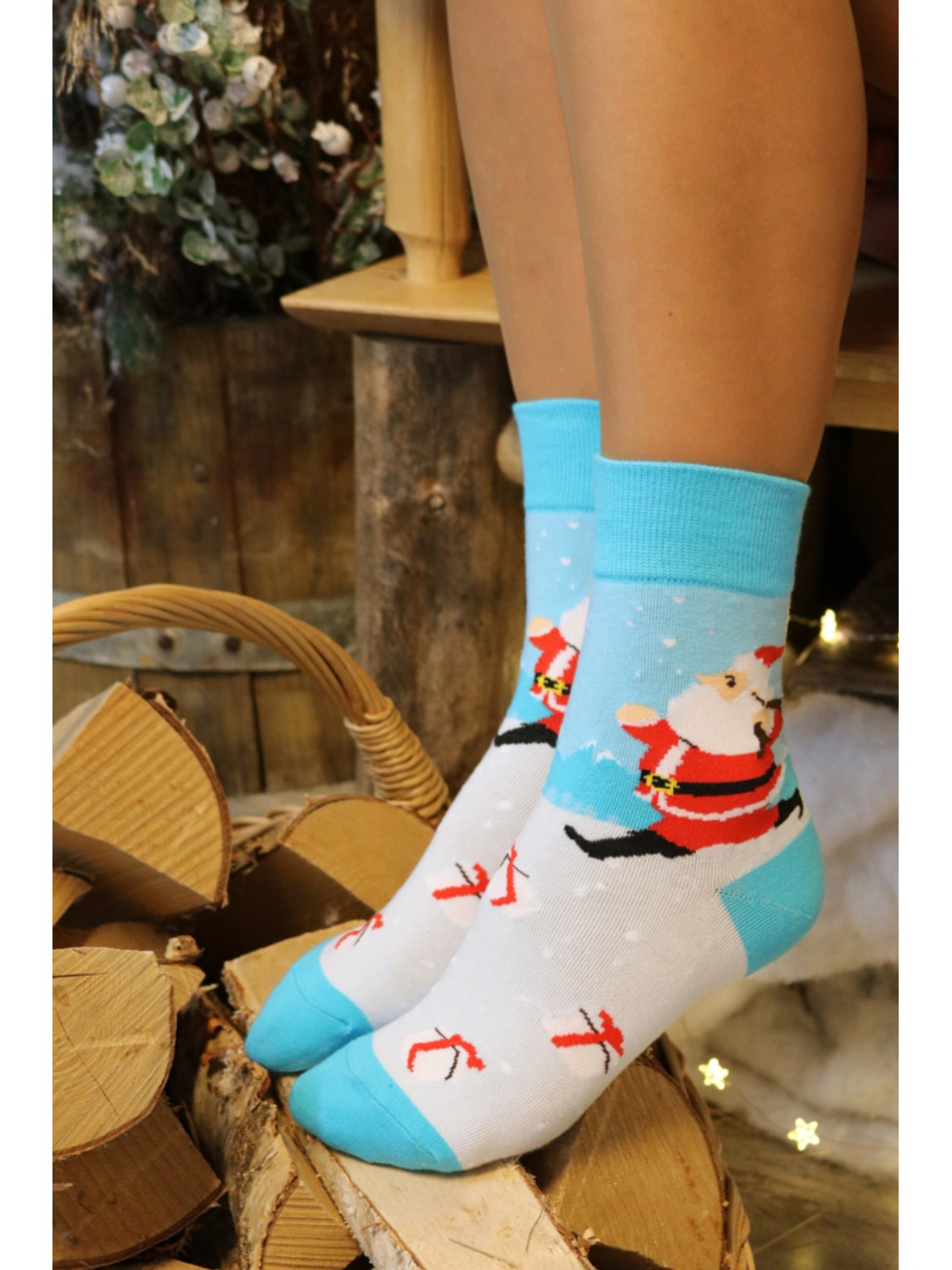 Chaussettes Sokisahtel en bleu