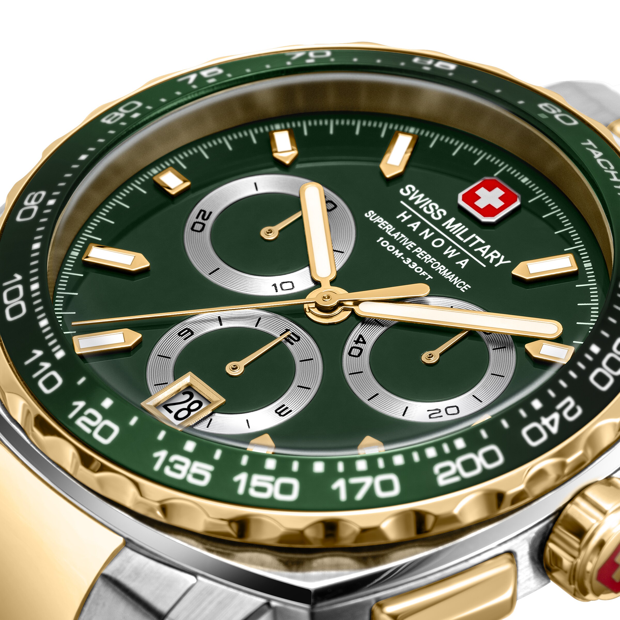 SWISS MILITARY HANOWA Analog watch 'Speedwell' in Gold