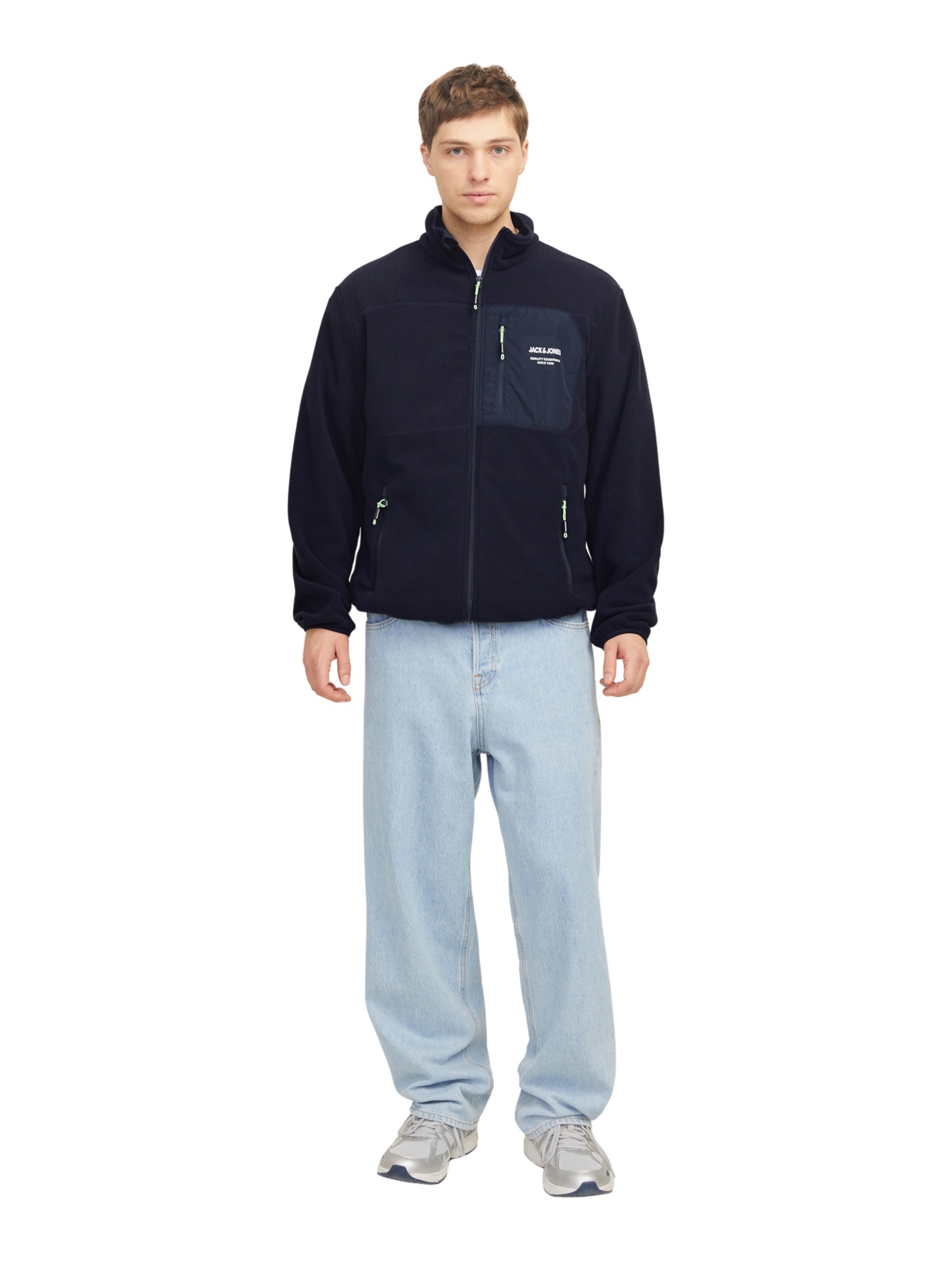 Veste en polaire 'JJTheo' JACK & JONES en bleu : devant