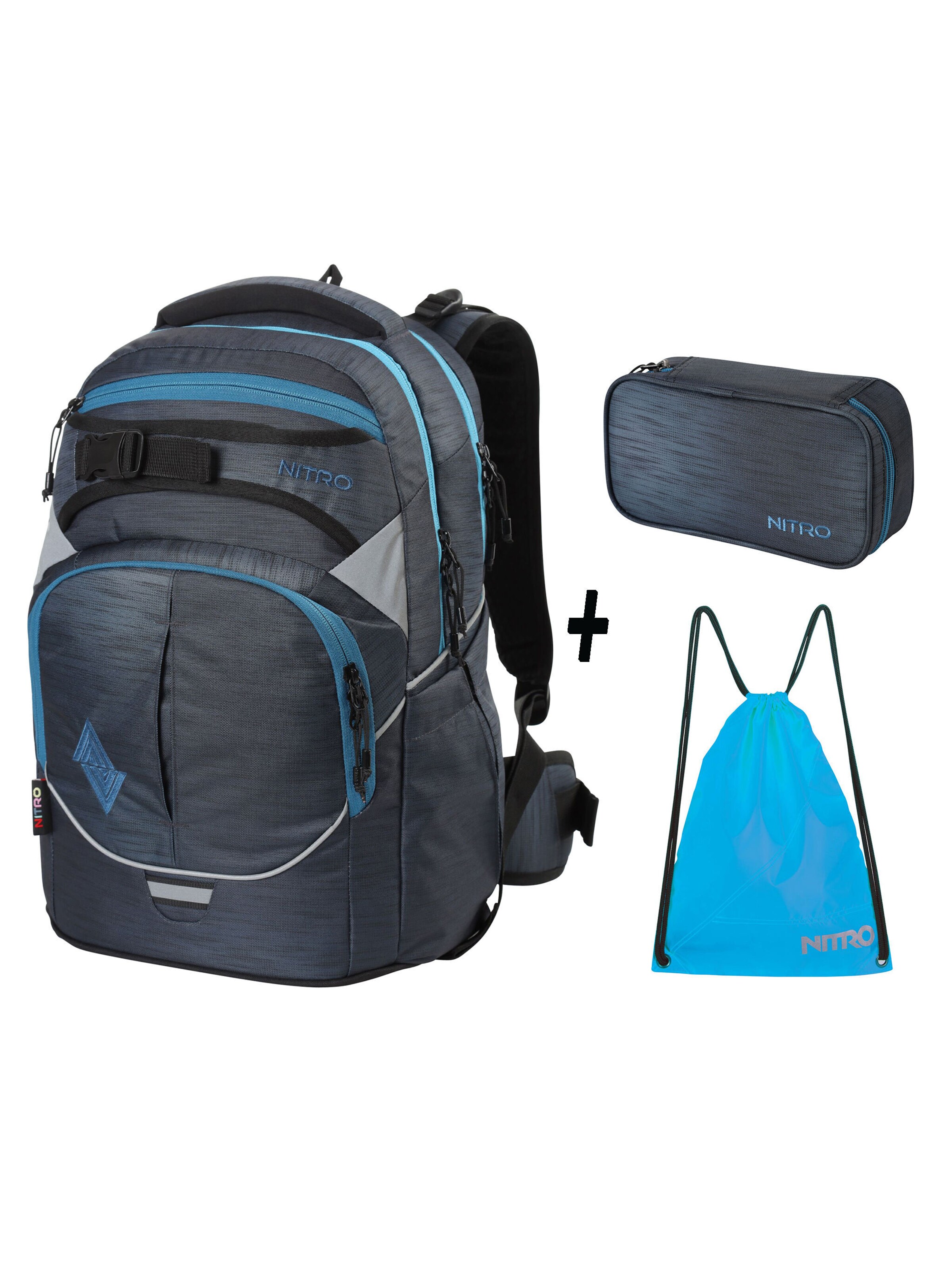 NITRO Backpack 'Set Superhero' in Blue: front