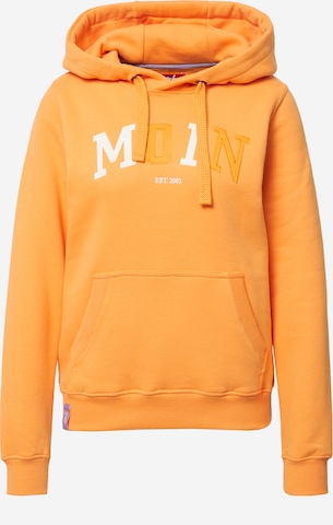 Derbe Sweatshirt 'Moin' i orange: framsida