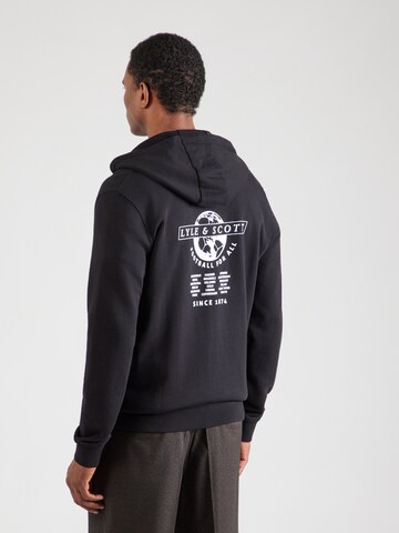 Lyle & Scott Кофта на молнии 'Football World' в Черный: спереди