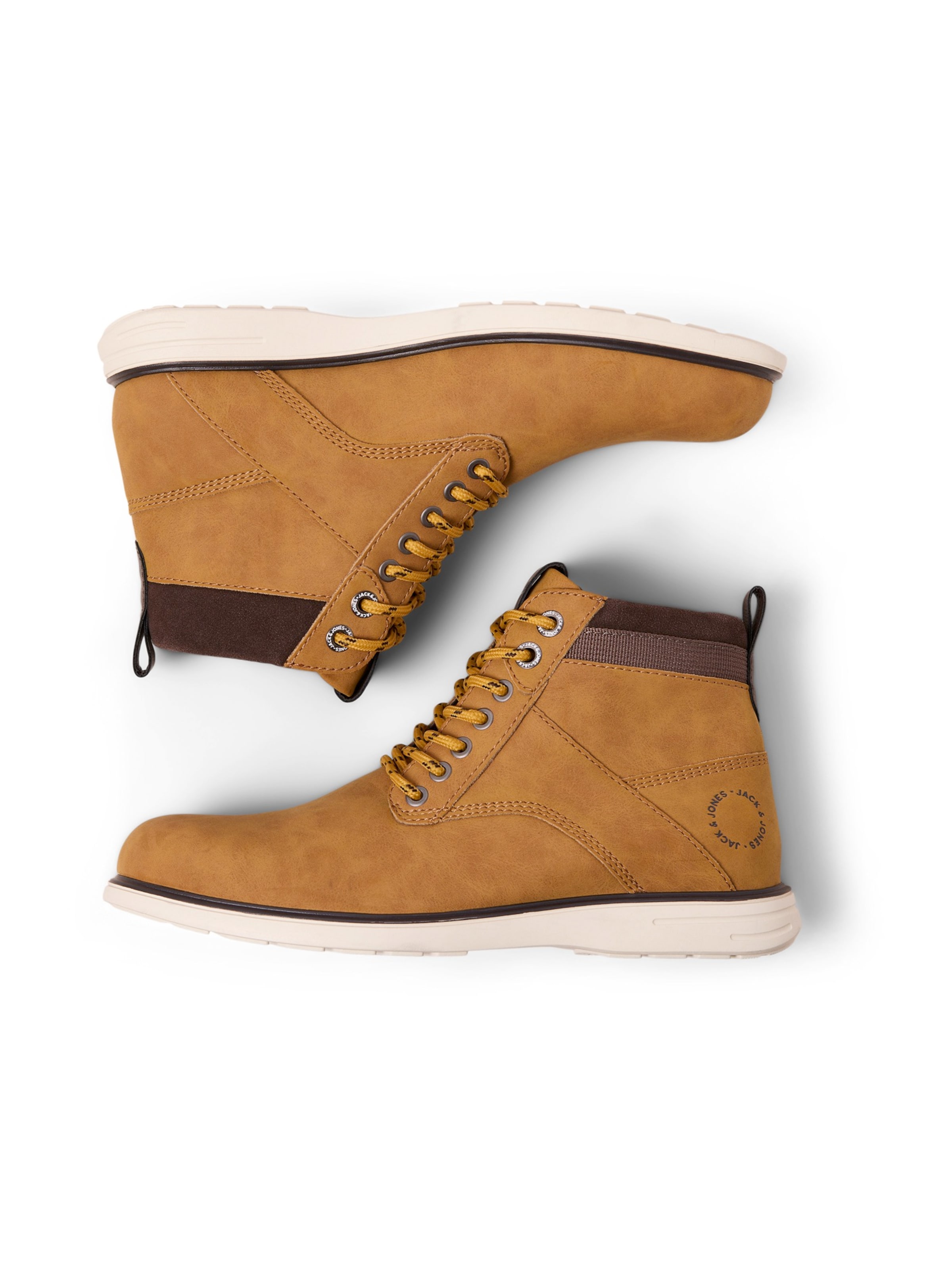 JACK & JONES Lace-Up Boots 'JFWDENVER' in Yellow