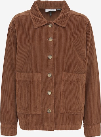 mazine Between-Season Jacket ' Naica Shacket ' in Brown: front