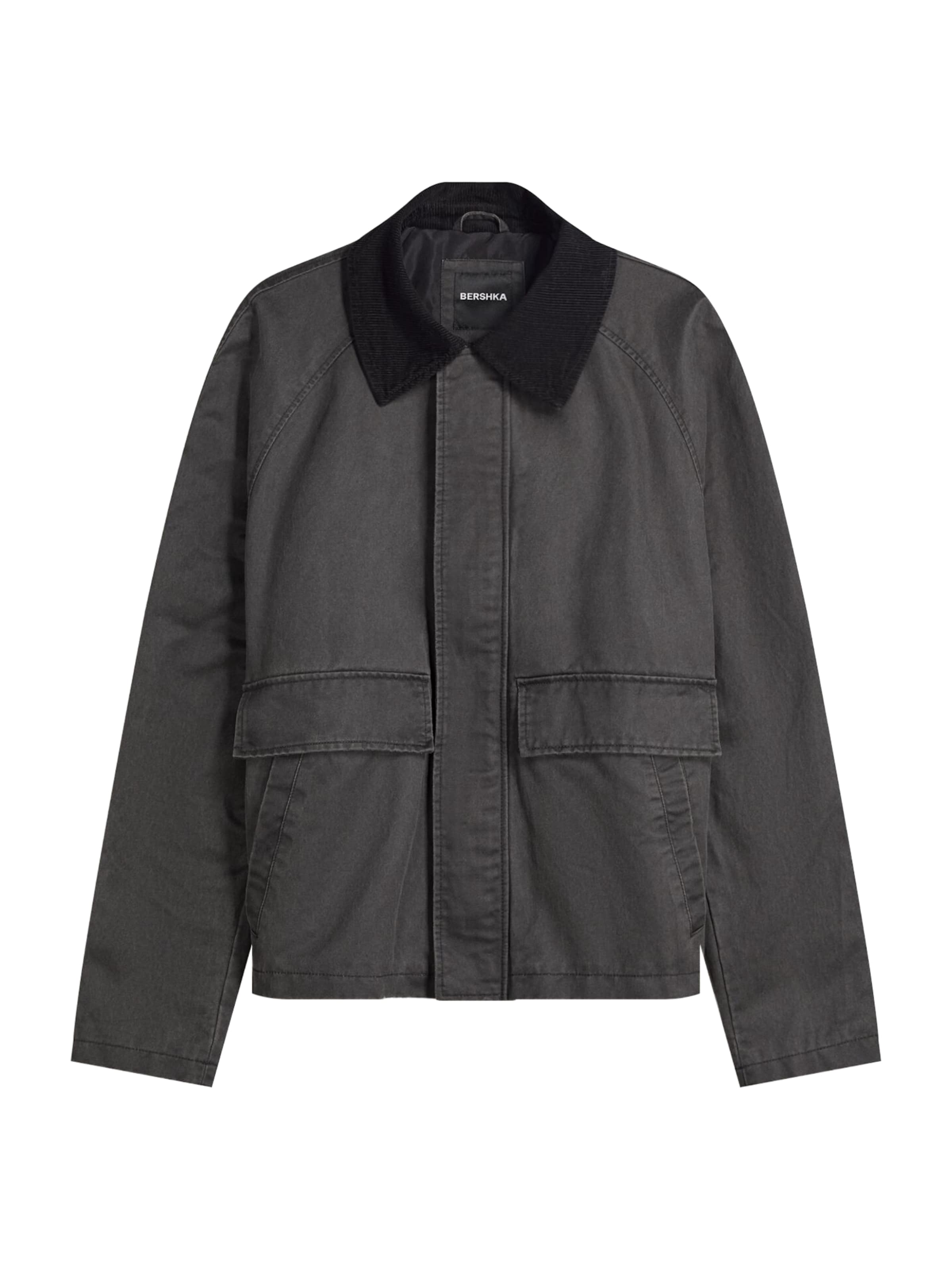 Geacă de primăvară-toamnă de la Bershka pe negru: față