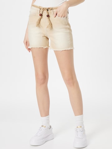 FREEMAN T. PORTER Skinny Shorts 'Coleen Canyon' in Beige: predná strana