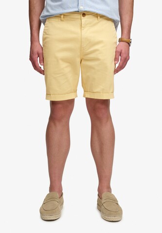 Coupe slim Pantalon chino Superdry & Co en jaune : devant