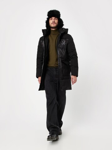 Manteau d’hiver 'Onyx' INDICODE JEANS en noir