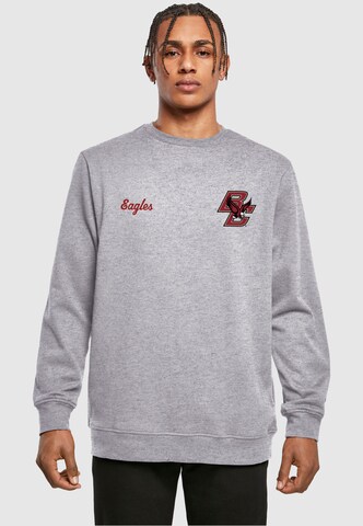Sweat-shirt 'Boston College - BC Eagles' Merchcode en gris : devant