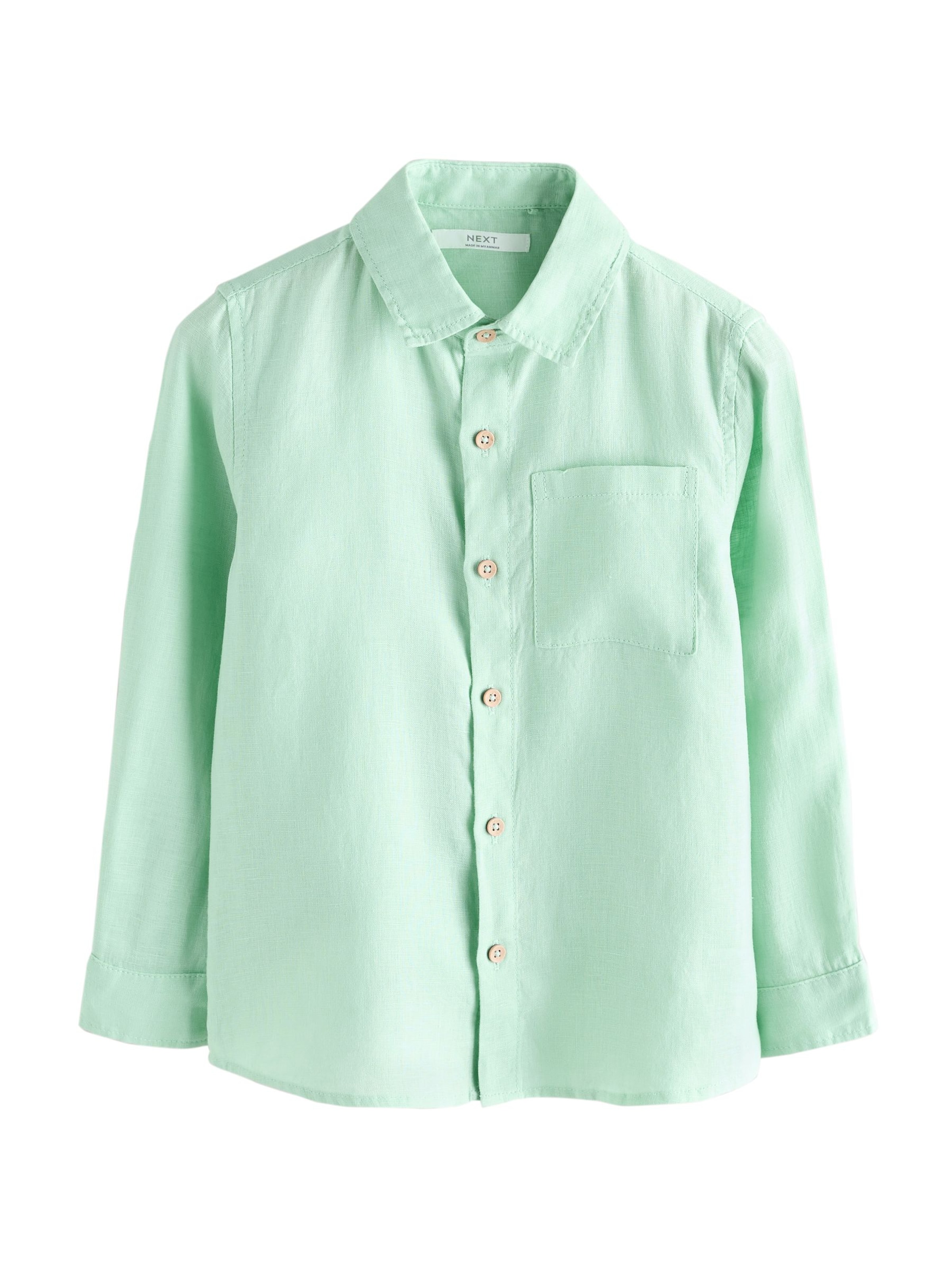 Next Средняя посадка Рубашка в Зеленый: спереди