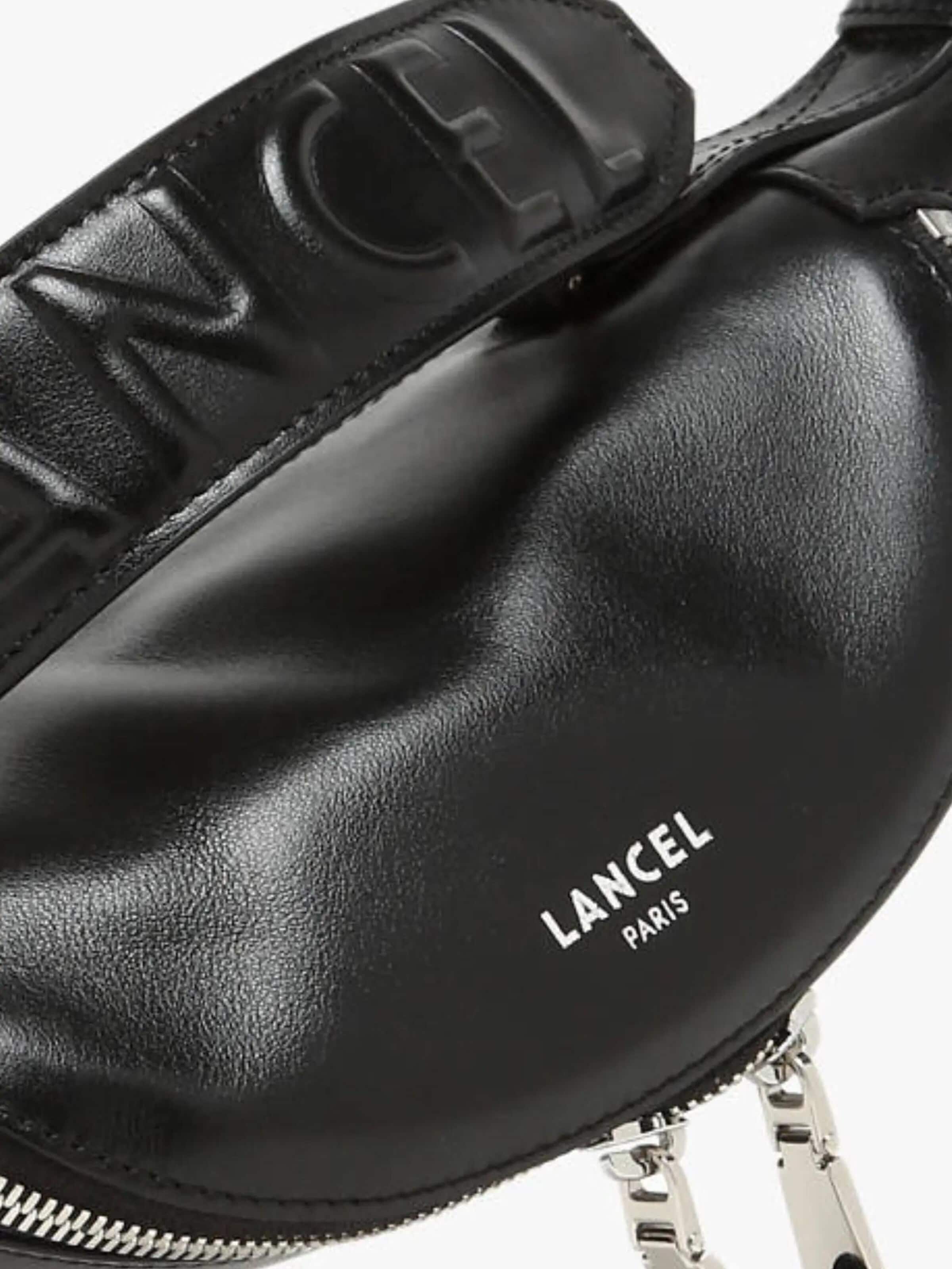Lancel Torba na ramię 'Sac Bandoulière Mini Lancel Origami A12526UXTU Noir/Argent' w kolorze czarny