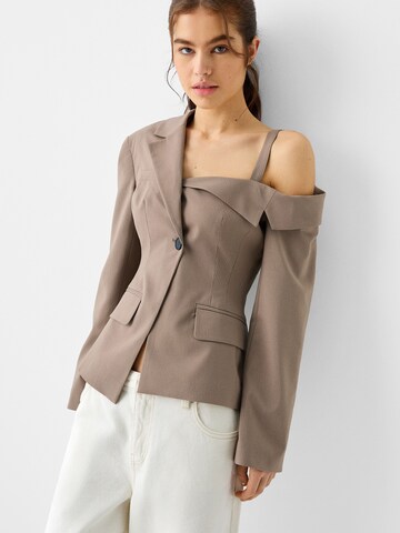 Bershka Blazer in Beige