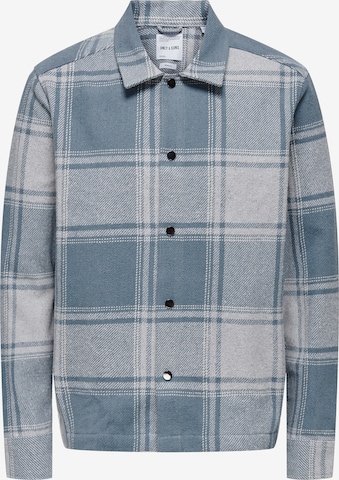 Only & Sons Regular fit Overhemd 'ONSMACE' in Blauw: voorkant