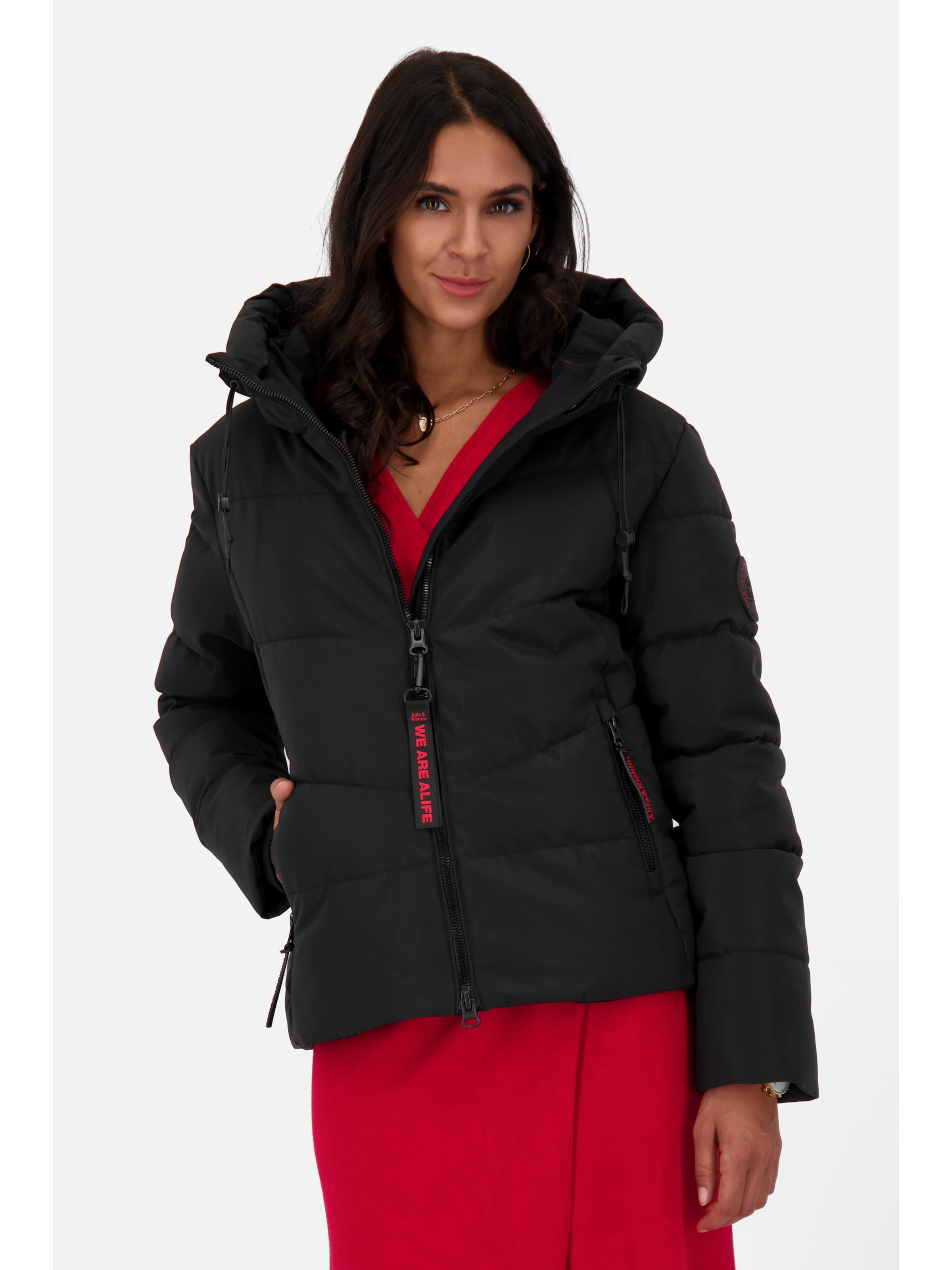 alife & kickin Winterjas 'MichaelaAK' in Zwart: voorkant