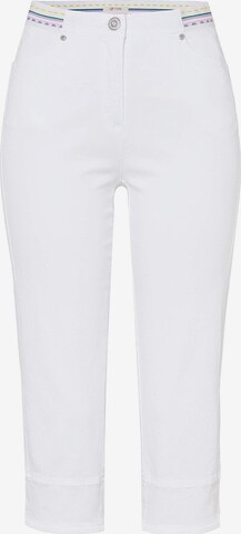 TONI Slimfit Broek in Wit: voorkant