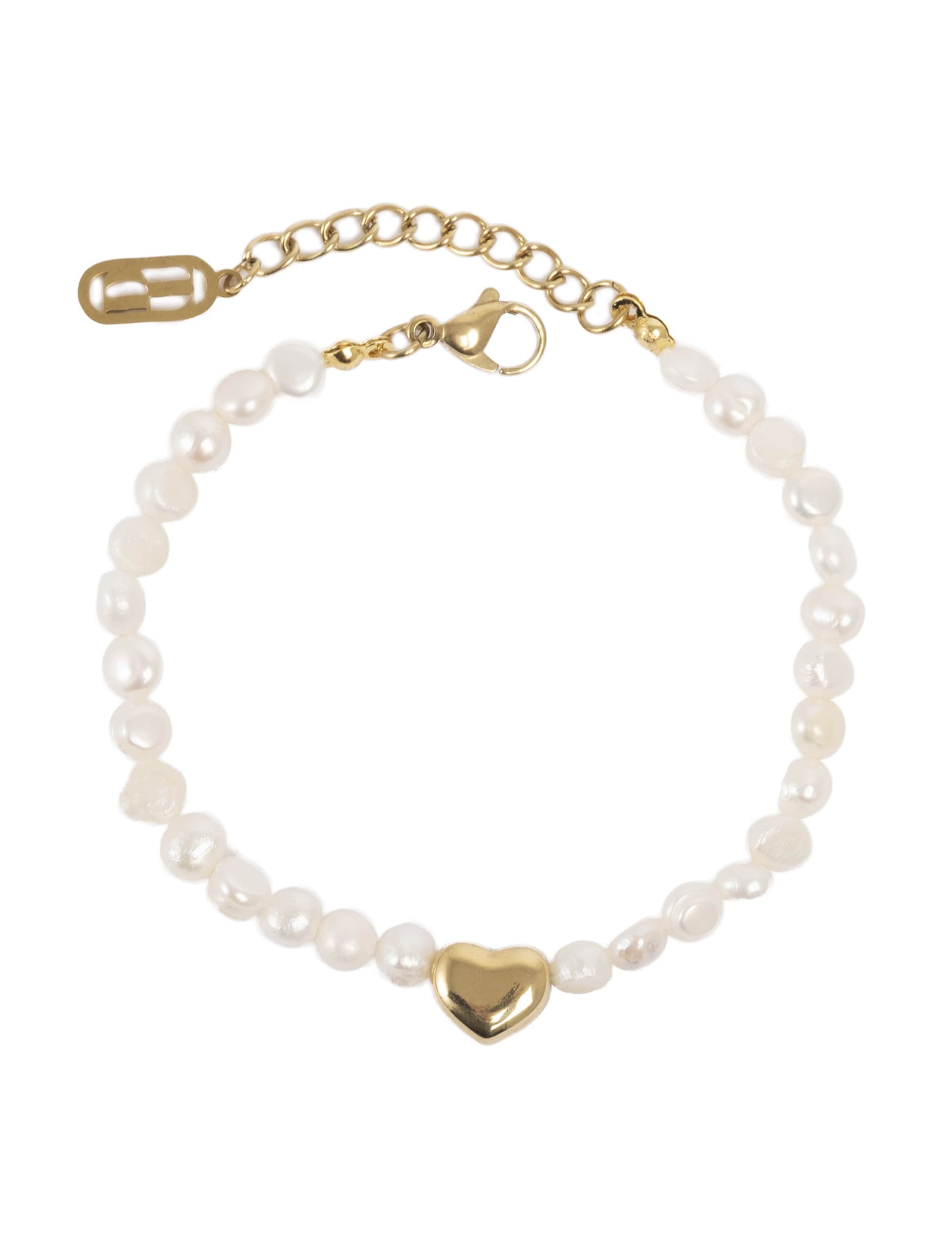 Bracelet 'Tone Damli  - Love' A&C Oslo – Nordic Design Jewellery en blanc : devant