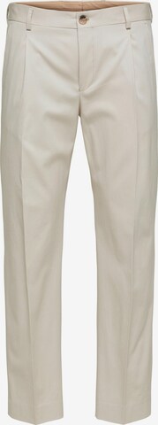 SELECTED HOMME Regular Pressveckad byxa 'Gibson' i beige: framsida