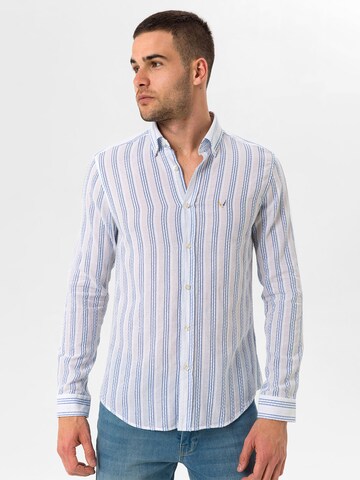 By Diess Collection Regular fit Button Up Shirt 'Maglorio' in Blue: front