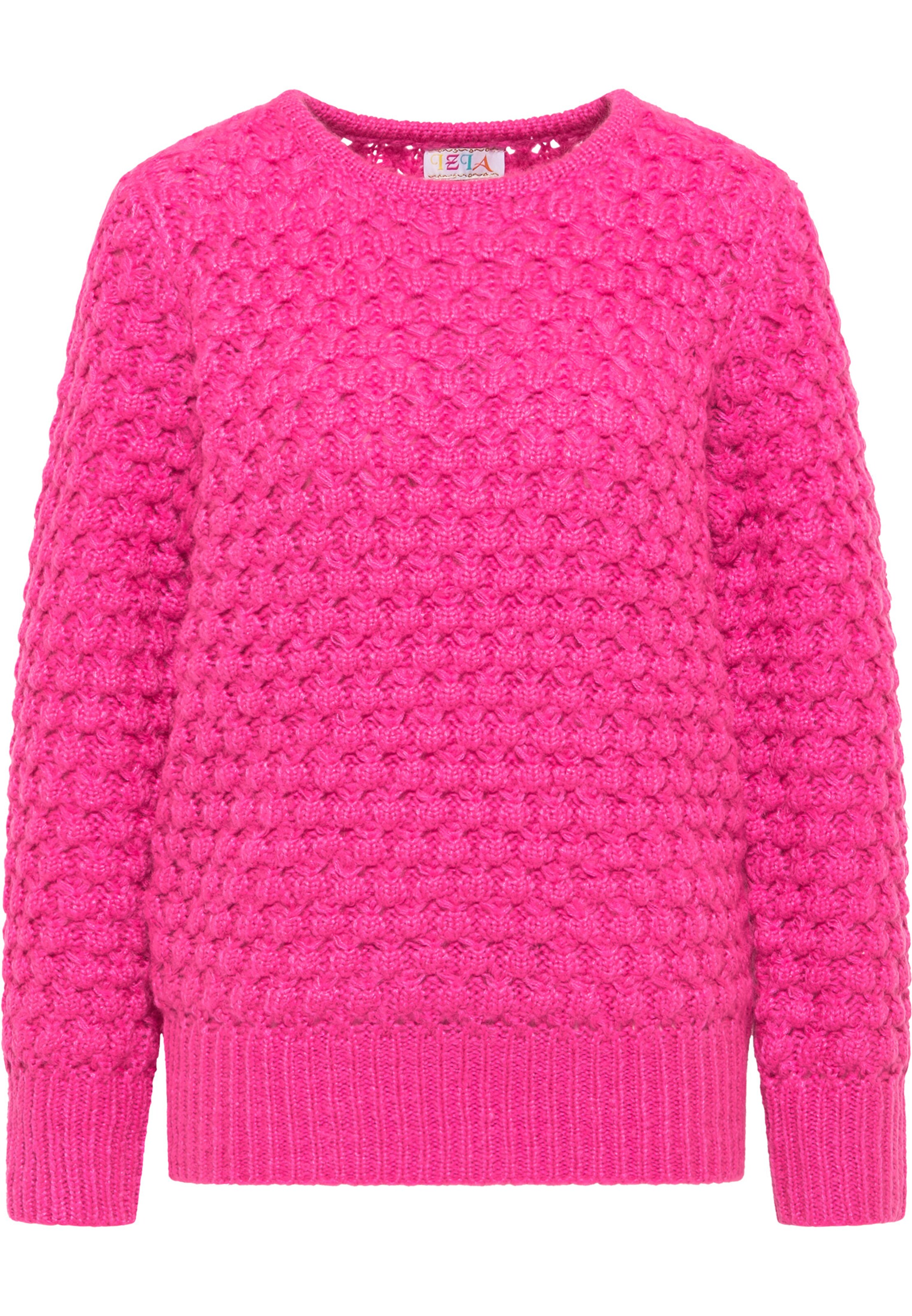 Frauen Große Größen IZIA Pullover in Neonpink - XE00046 Frauen Große Größen IZIA Pullover in Neonpink - XE00046